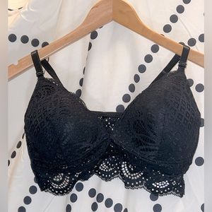 Black Bralette w Lace XL
